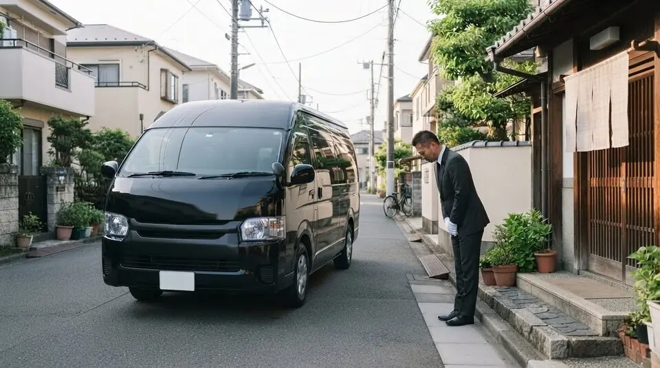 寝台車でのお迎え