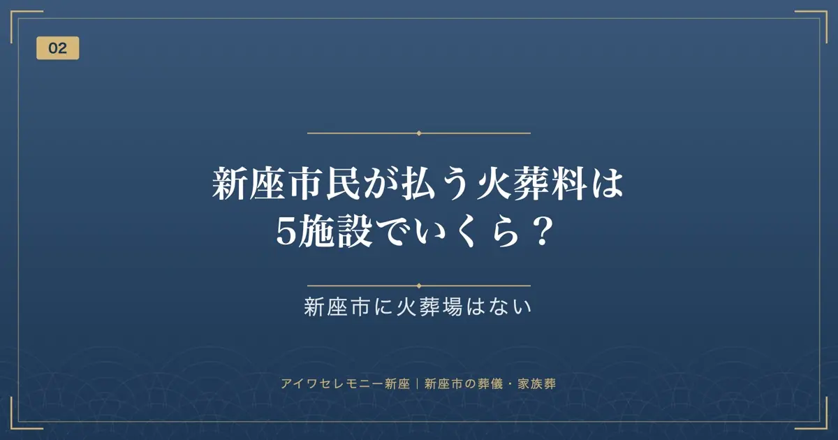 新座市民が払う火葬料は5施設でいくら?