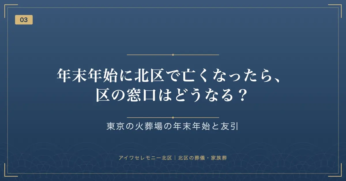 年末年始に北区で亡くなったら、区の窓口はどうなる?