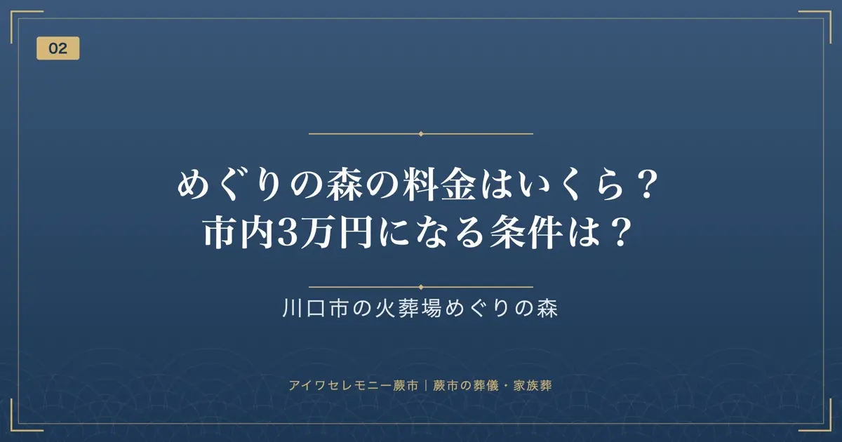 めぐりの森の料金はいくら？市内3万円になる条件は？